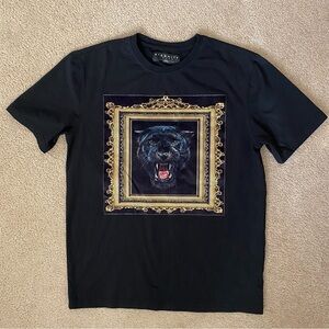 Eternity Black Panther Velour Screen Print T-Shirt Size Medium